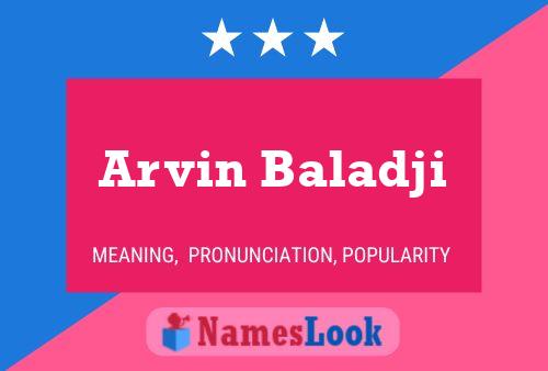 Arvin Baladji 名字海报