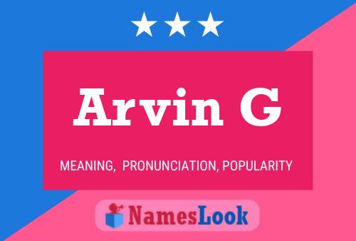 Arvin G 名字海报