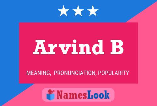 Arvind B 名字海报