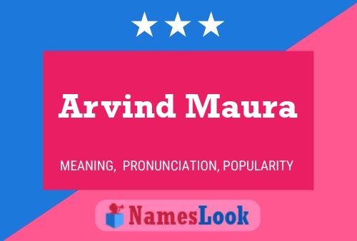 Arvind Maura 名字海报