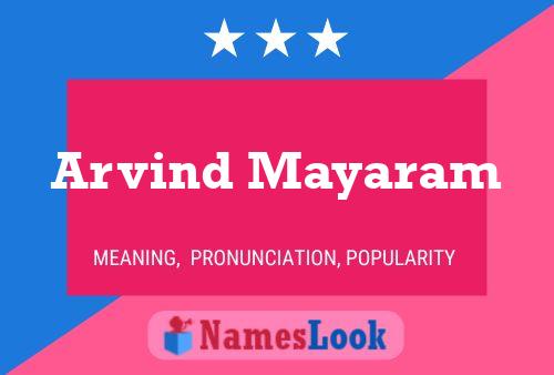 Arvind Mayaram 名字海报