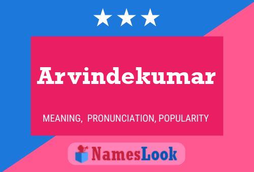 Arvindekumar 名字海报