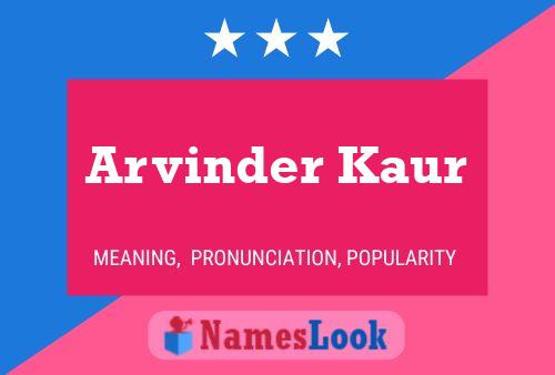 Arvinder Kaur 名字海报