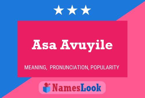 Asa Avuyile 名字海报