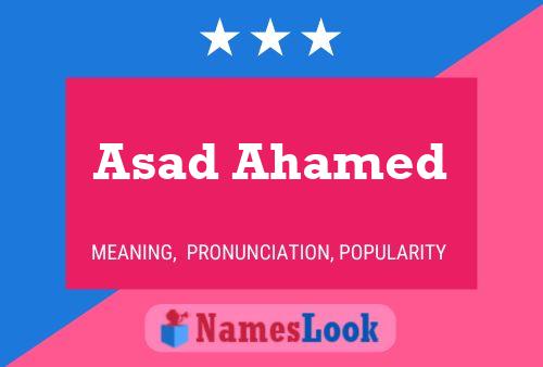 Asad Ahamed 名字海报