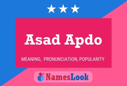 Asad Apdo 名字海报