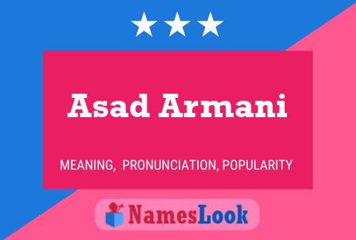 Asad Armani 名字海报