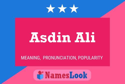 Asdin Ali 名字海报