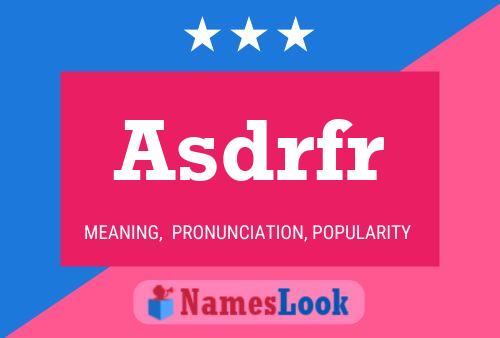 Asdrfr 名字海报