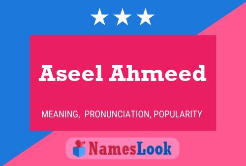 Aseel Ahmeed 名字海报