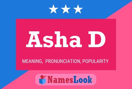 Asha D 名字海报