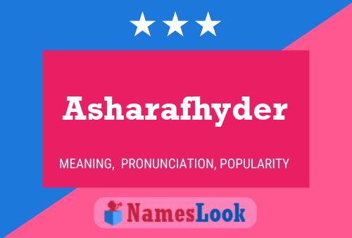 Asharafhyder 名字海报