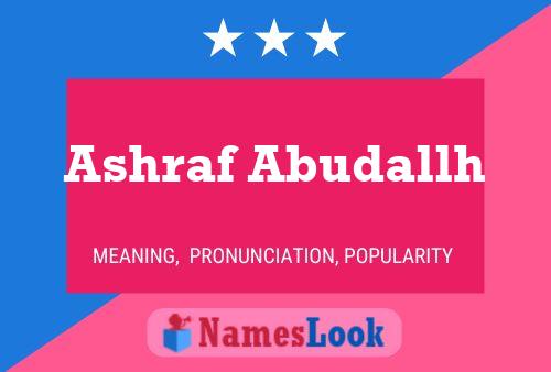 Ashraf Abudallh 名字海报