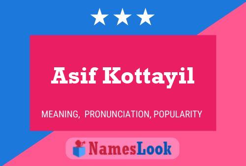 Asif Kottayil 名字海报