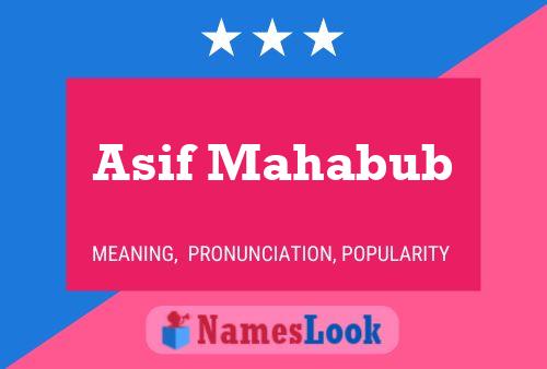 Asif Mahabub 名字海报