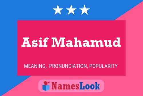 Asif Mahamud 名字海报