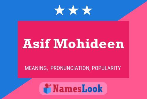 Asif Mohideen 名字海报