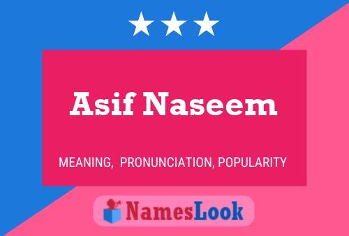 Asif Naseem 名字海报