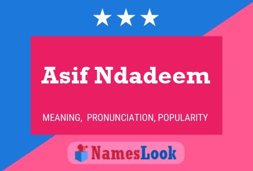 Asif Ndadeem 名字海报