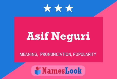 Asif Neguri 名字海报