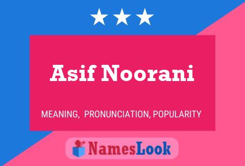 Asif Noorani 名字海报