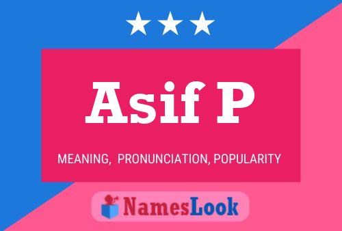 Asif P 名字海报