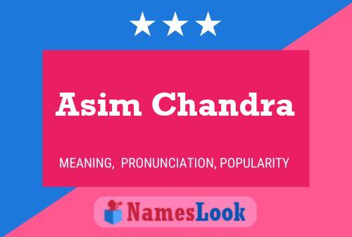 Asim Chandra 名字海报