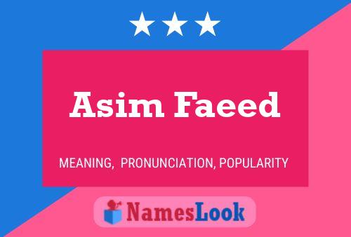 Asim Faeed 名字海报