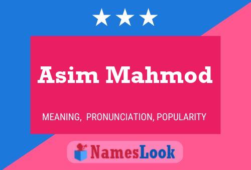 Asim Mahmod 名字海报