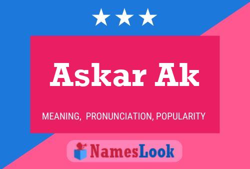 Askar Ak 名字海报