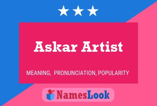 Askar Artist 名字海报