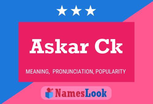 Askar Ck 名字海报