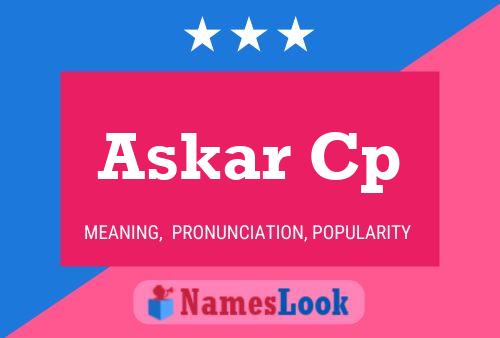 Askar Cp 名字海报