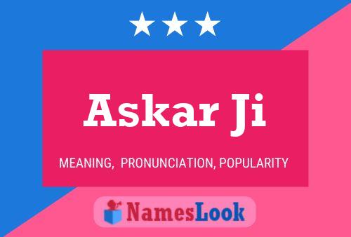 Askar Ji 名字海报