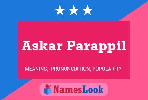 Askar Parappil 名字海报