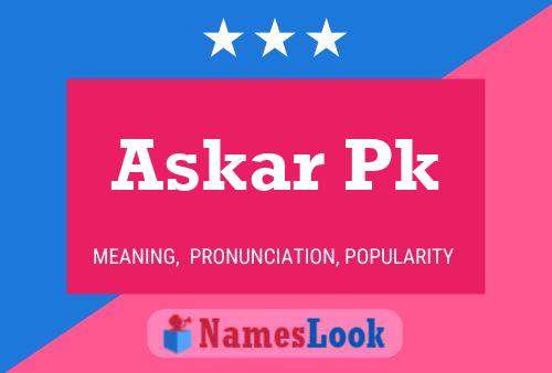 Askar Pk 名字海报