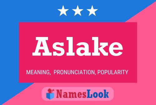 Aslake 名字海报