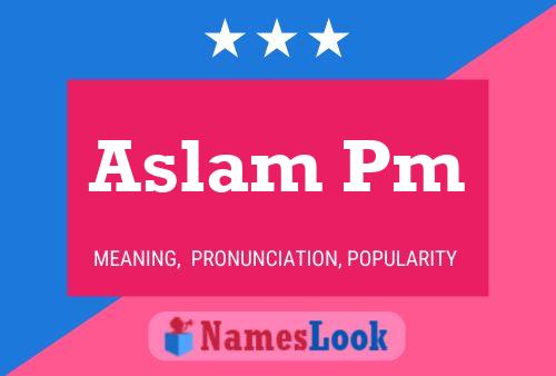 Aslam Pm 名字海报