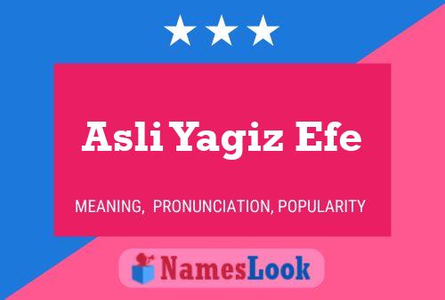 Asli Yagiz Efe 名字海报