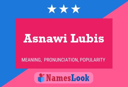 Asnawi Lubis 名字海报