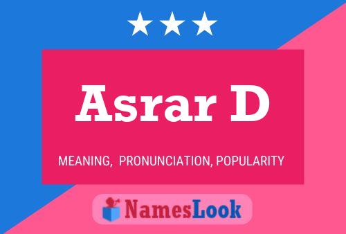 Asrar D 名字海报