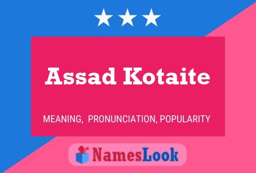 Assad Kotaite 名字海报