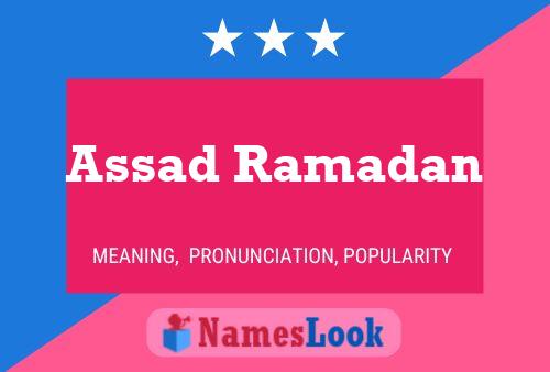 Assad Ramadan 名字海报