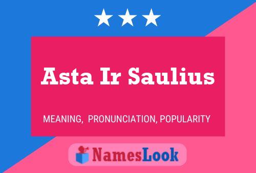 Asta Ir Saulius 名字海报