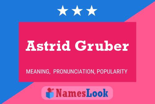 Astrid Gruber 名字海报