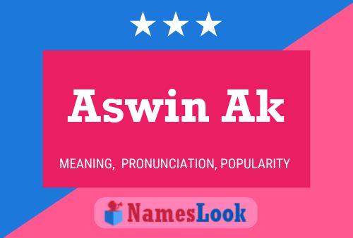 Aswin Ak 名字海报