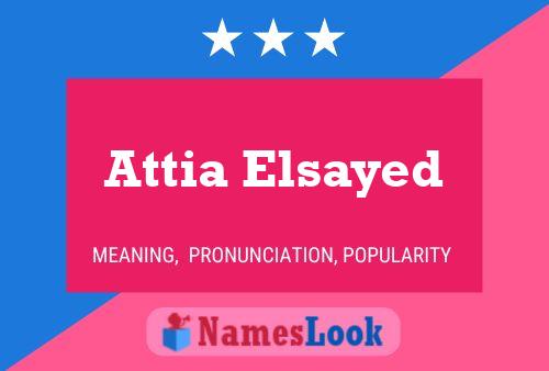 Attia Elsayed 名字海报