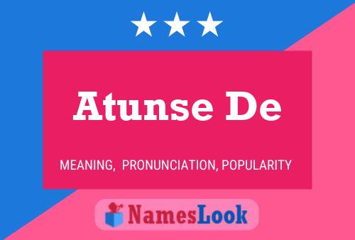 Atunse De 名字海报