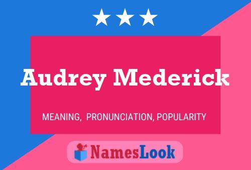 Audrey Mederick 名字海报