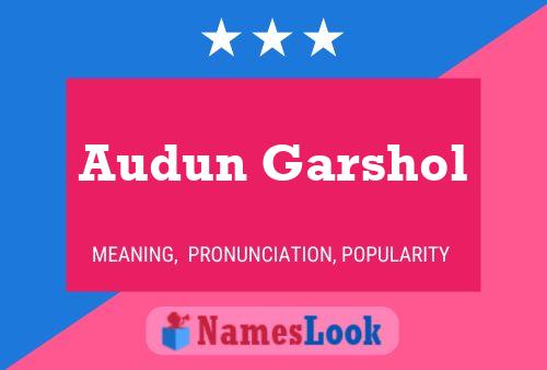 Audun Garshol 名字海报